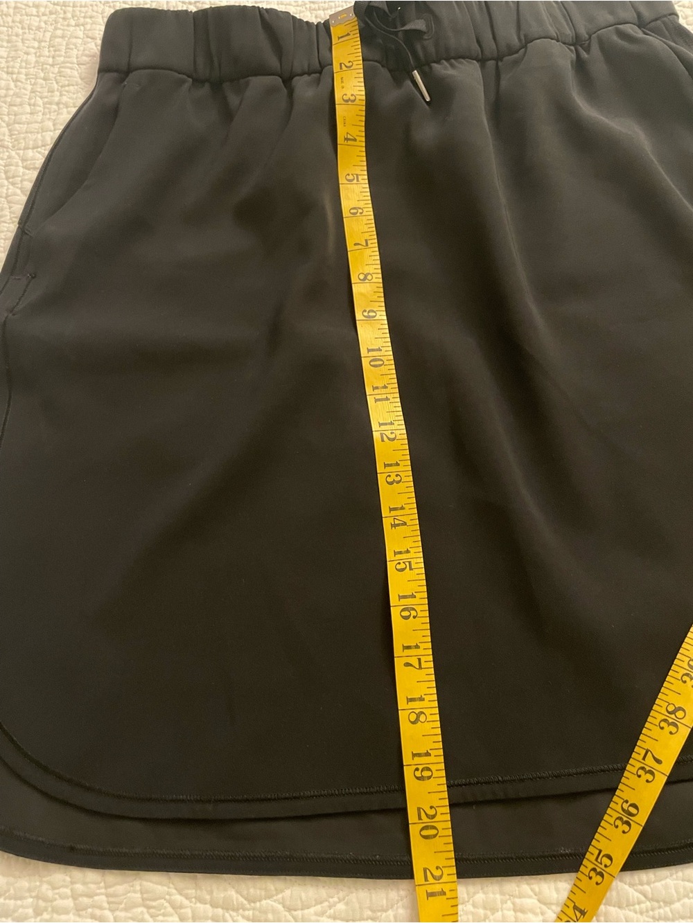 Lululemon On the Fly Skirt Black Drawstring Size 12 Stlye LW8A87S - Picture 5 of 8
